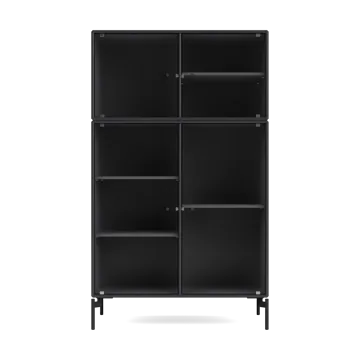 Ripple III vitrinskåp 69,6x117,6x38 cm - Anthracite-ben black - Montana
