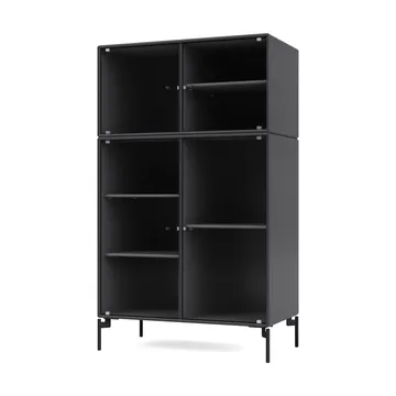 Ripple III vitrinskåp 69,6x117,6x38 cm - Anthracite-ben black - Montana
