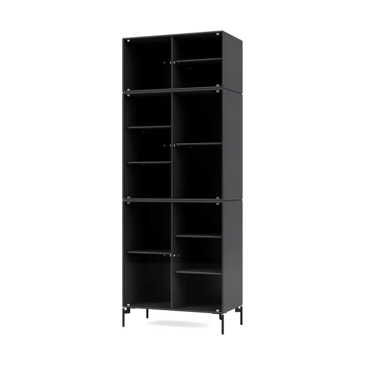 Ripple IV vitrinskåp 69,6x187,2x38 cm - Anthracite-ben black - Montana