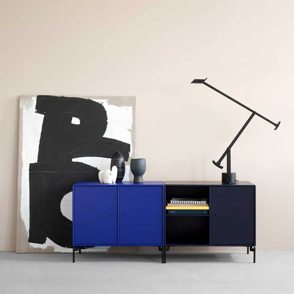 Save sideboard, Anthracite 04-svartlackade ben Montana