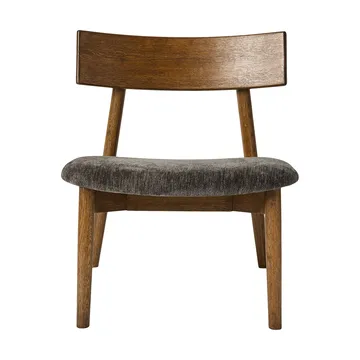 Tetra lounge chair - Granitfärgat tyg-mörkoljad ek - MUUBS