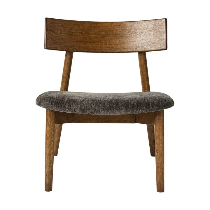 Tetra lounge chair - Granitfärgat tyg-mörkoljad ek - MUUBS