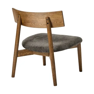 Tetra lounge chair - Granitfärgat tyg-mörkoljad ek - MUUBS