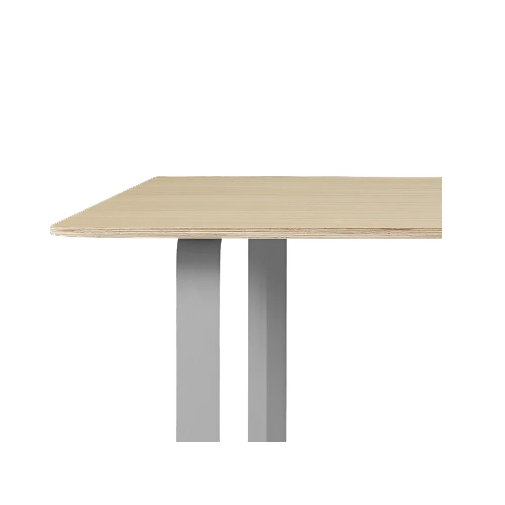 70/70 matbord 170x85 cm, Oak veneer-Plywood-Grey Muuto