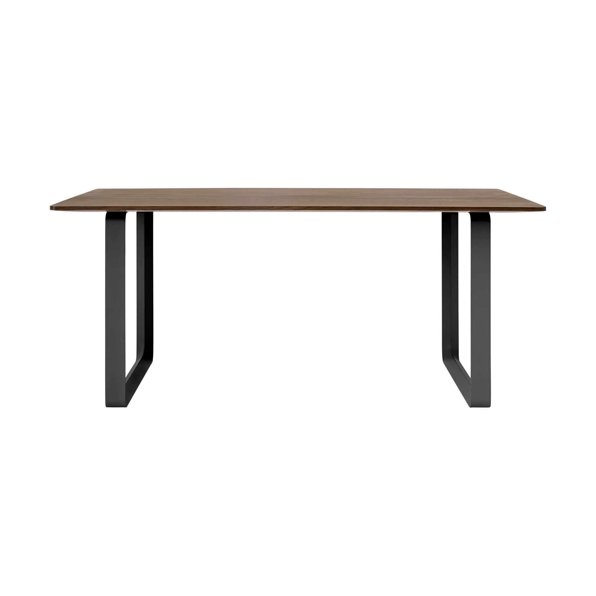 70/70 matbord 170x85 cm, Solid smoked oak-Black Muuto