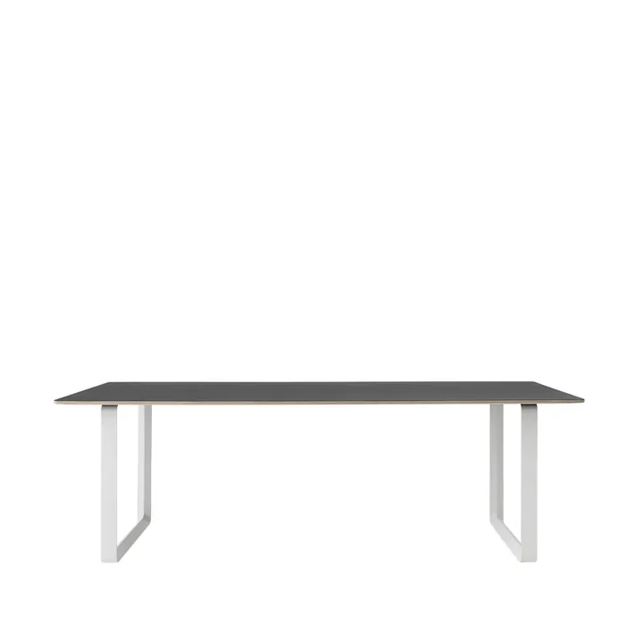 70/70 matbord 225x90 cm - Black linoleum-Plywood-White - Muuto