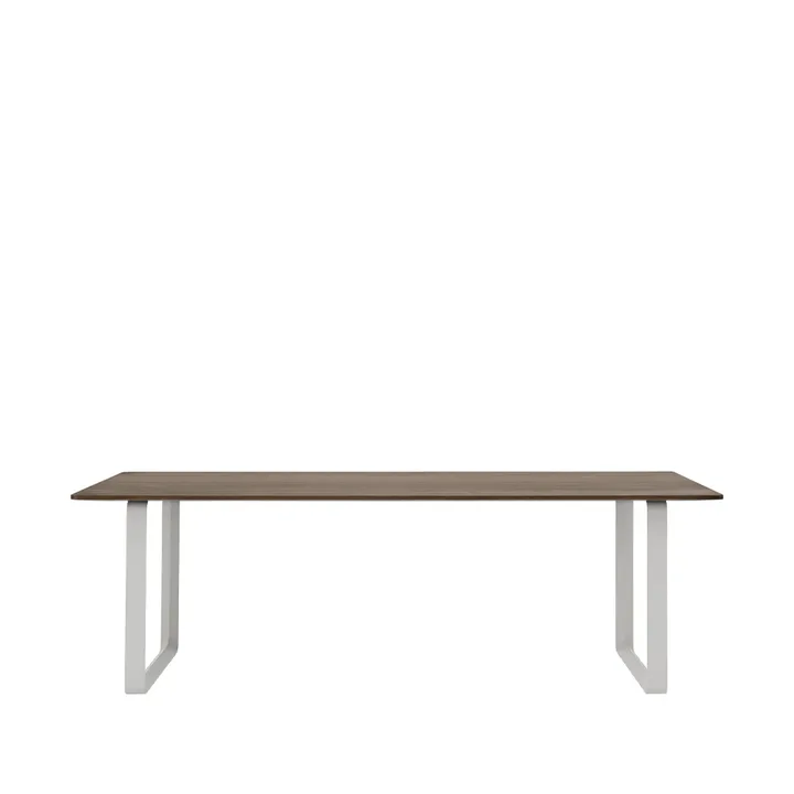 70/70 matbord 225x90 cm - Solid smoked oak-Grey - Muuto