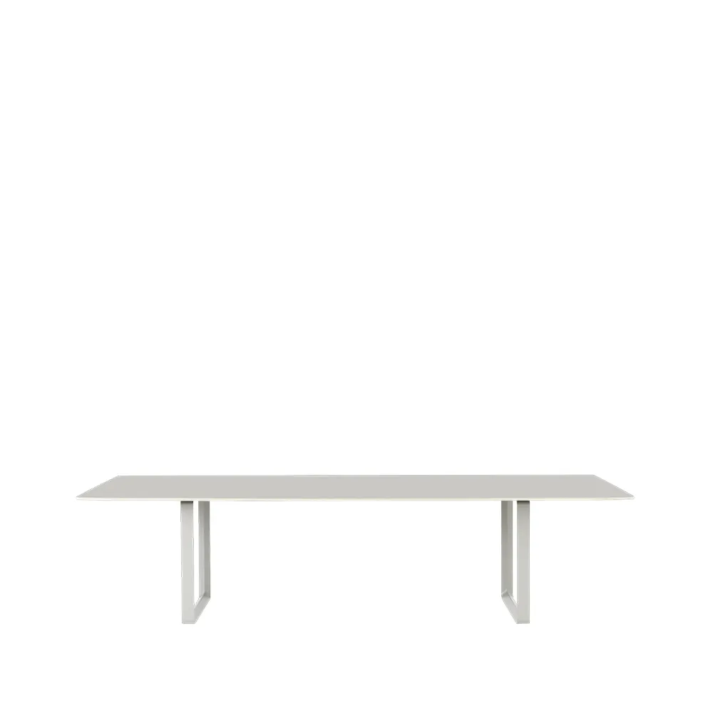 70/70 matbord 295x108 cm, Grey linoleum-Plywood-Grey Muuto