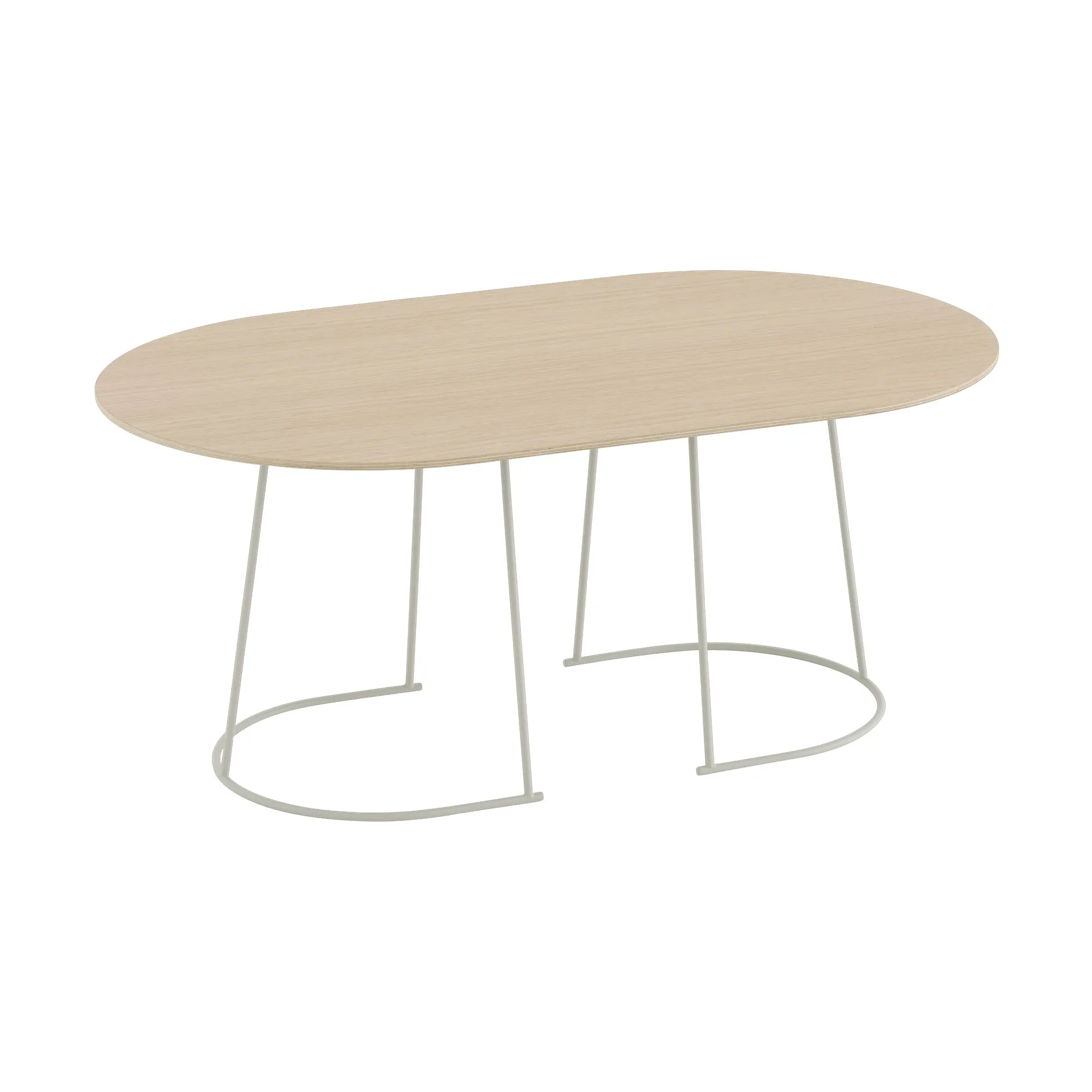 Airy soffbord M, Lackerad ekfanér-off white Muuto