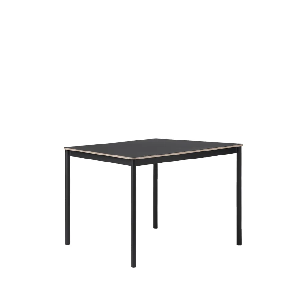 Base matbord, black, plywoodkant, 140x80cm Muuto