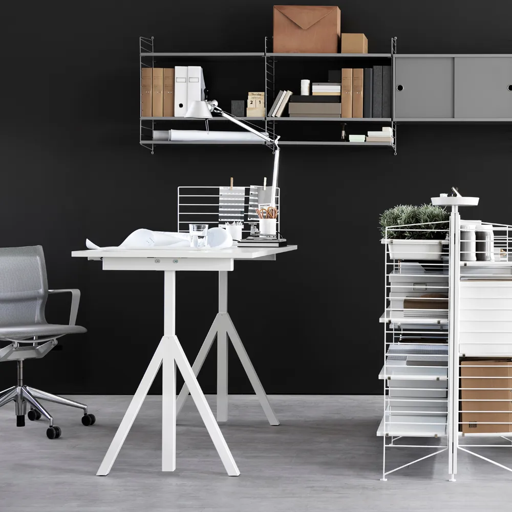 Base matbord, white, plywoodkant, 190x85cm Muuto