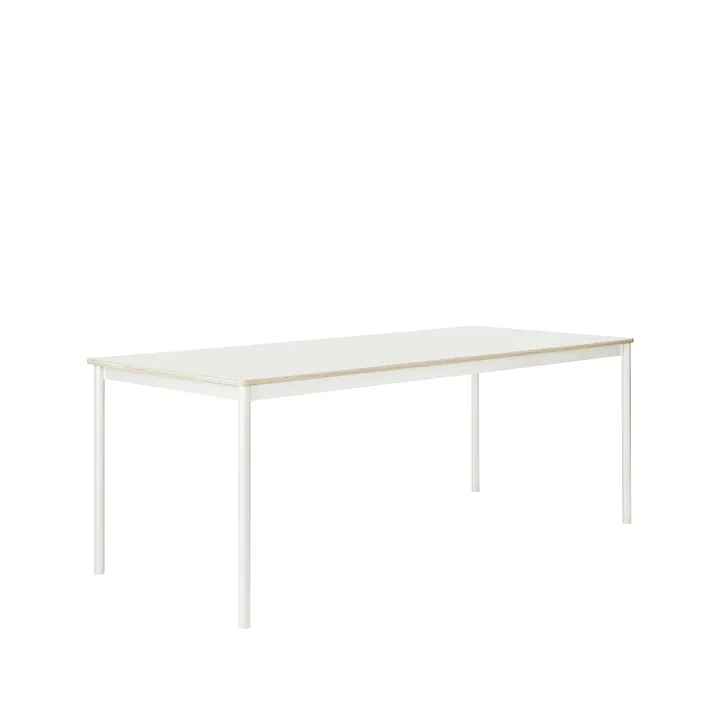 Base matbord - white, plywoodkant, 190x85cm - Muuto