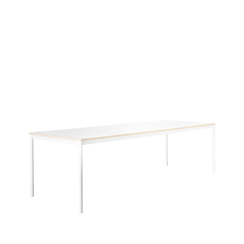 Base matbord, white, plywoodkant, 250x90 cm Muuto