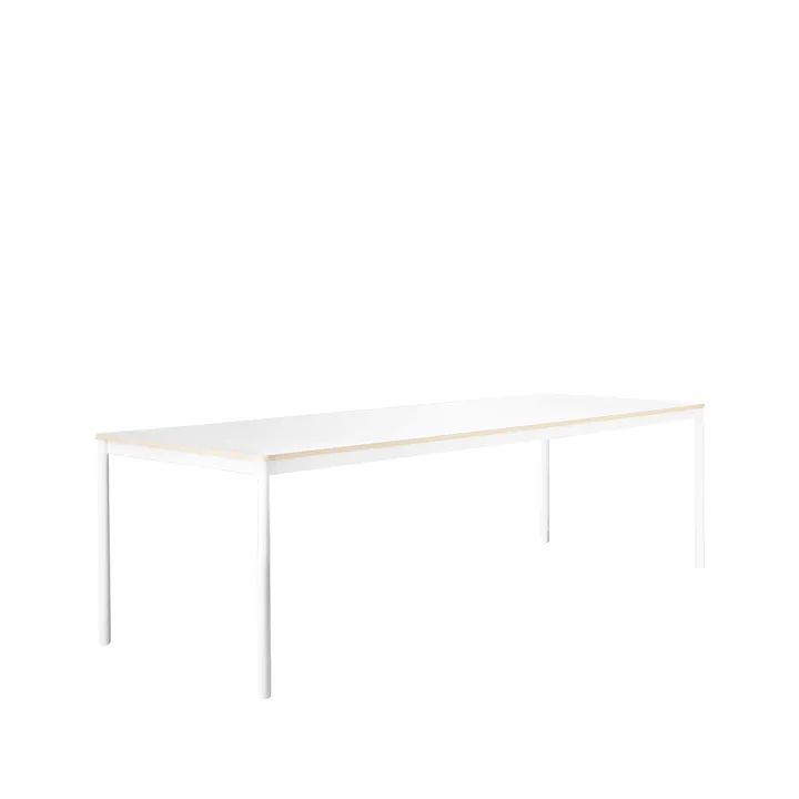 Base matbord - white, plywoodkant, 250x90 cm - Muuto