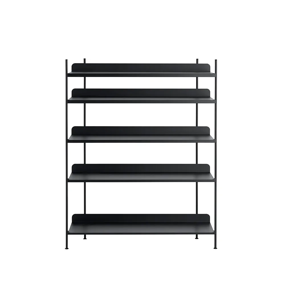 Compile configuration 3 hyllsystem, Black Muuto