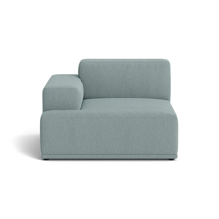 Connect soft modul Re-wool nr.718 ljusblå, Armstöd vänster (A) Muuto