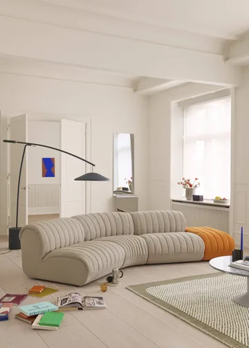 Contra golvlampa - Anthracite black-concrete, 188 cm - Muuto