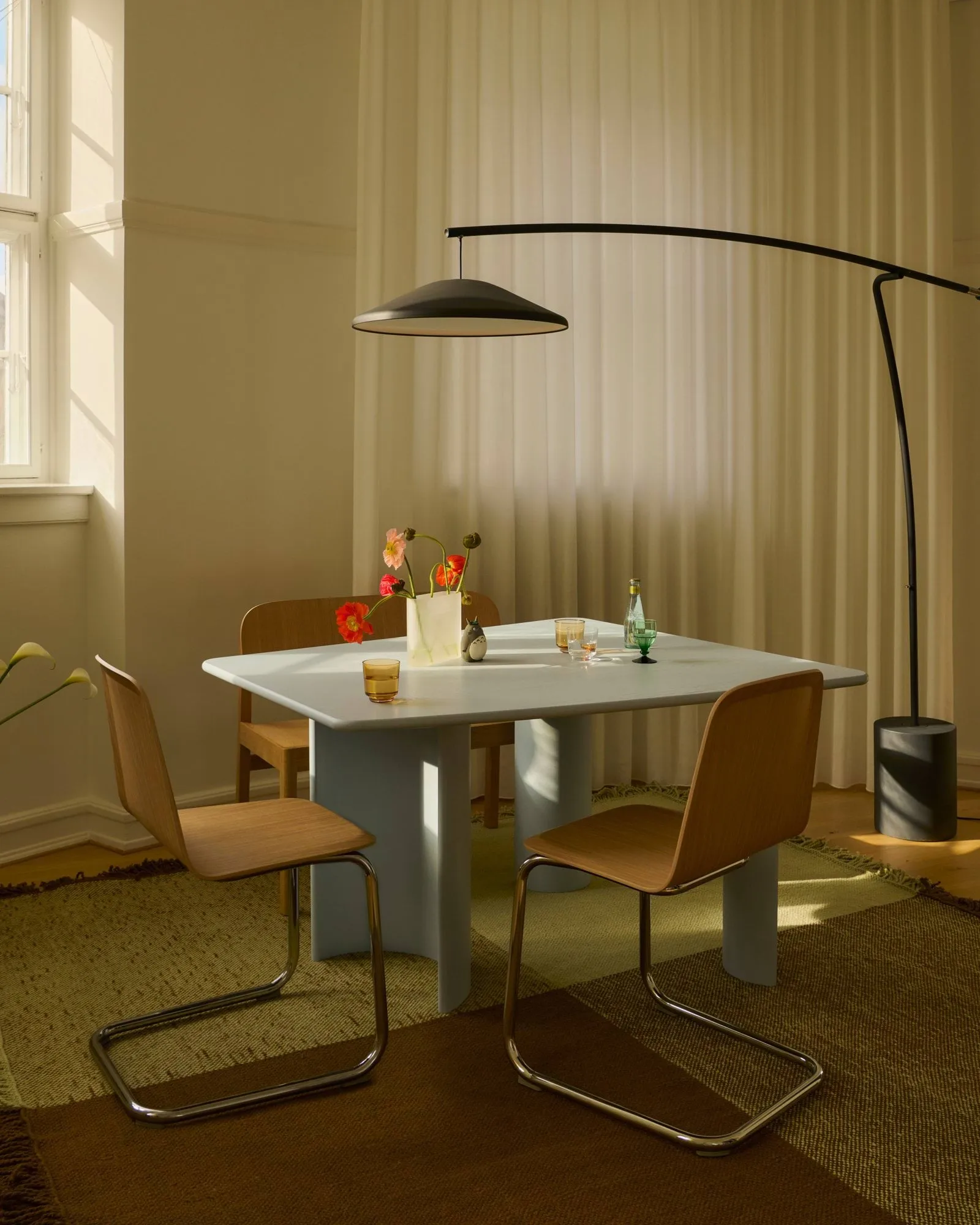 Contra golvlampa, Anthracite black-concrete, 188 cm Muuto