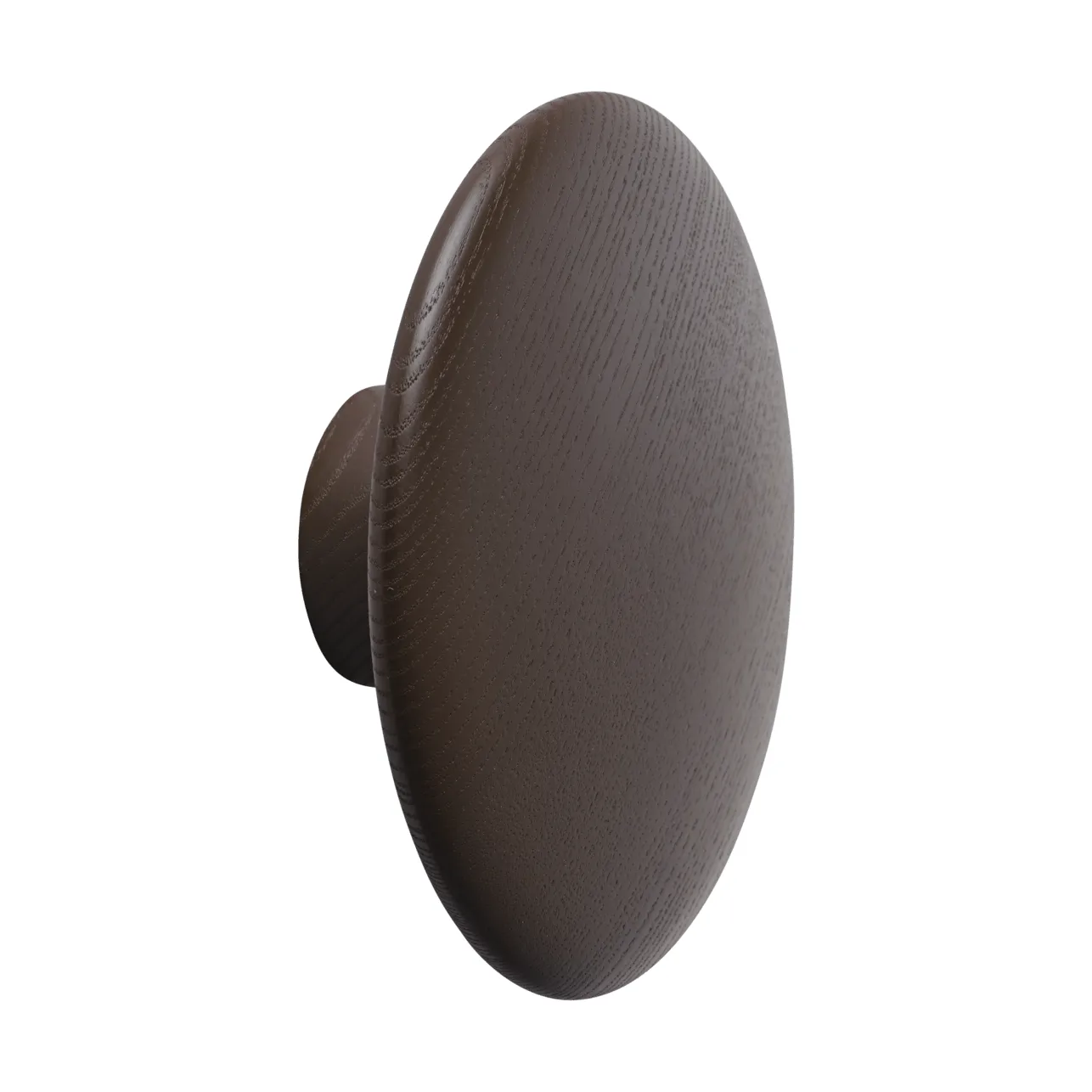Dots Wood klädkrok, Brown red, Ø13 cm Muuto