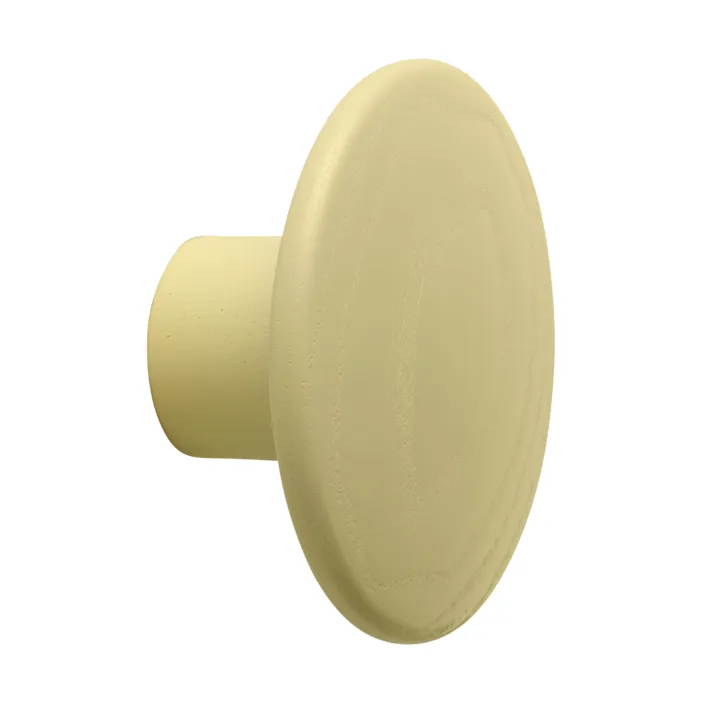 Dots Wood klädkrok, Yellow-beige, Ø6,5 cm Muuto