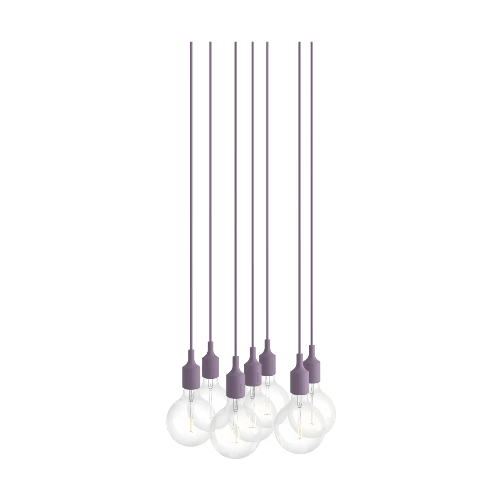 E27 Pendant Cluster 7 pendel, Dusty lilac Muuto