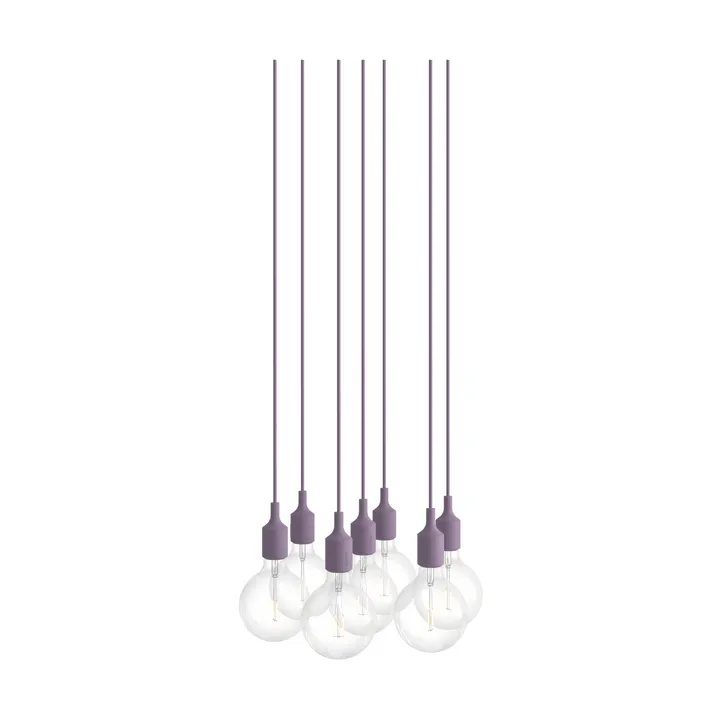 E27 Pendant Cluster 7 pendel - Dusty lilac - Muuto