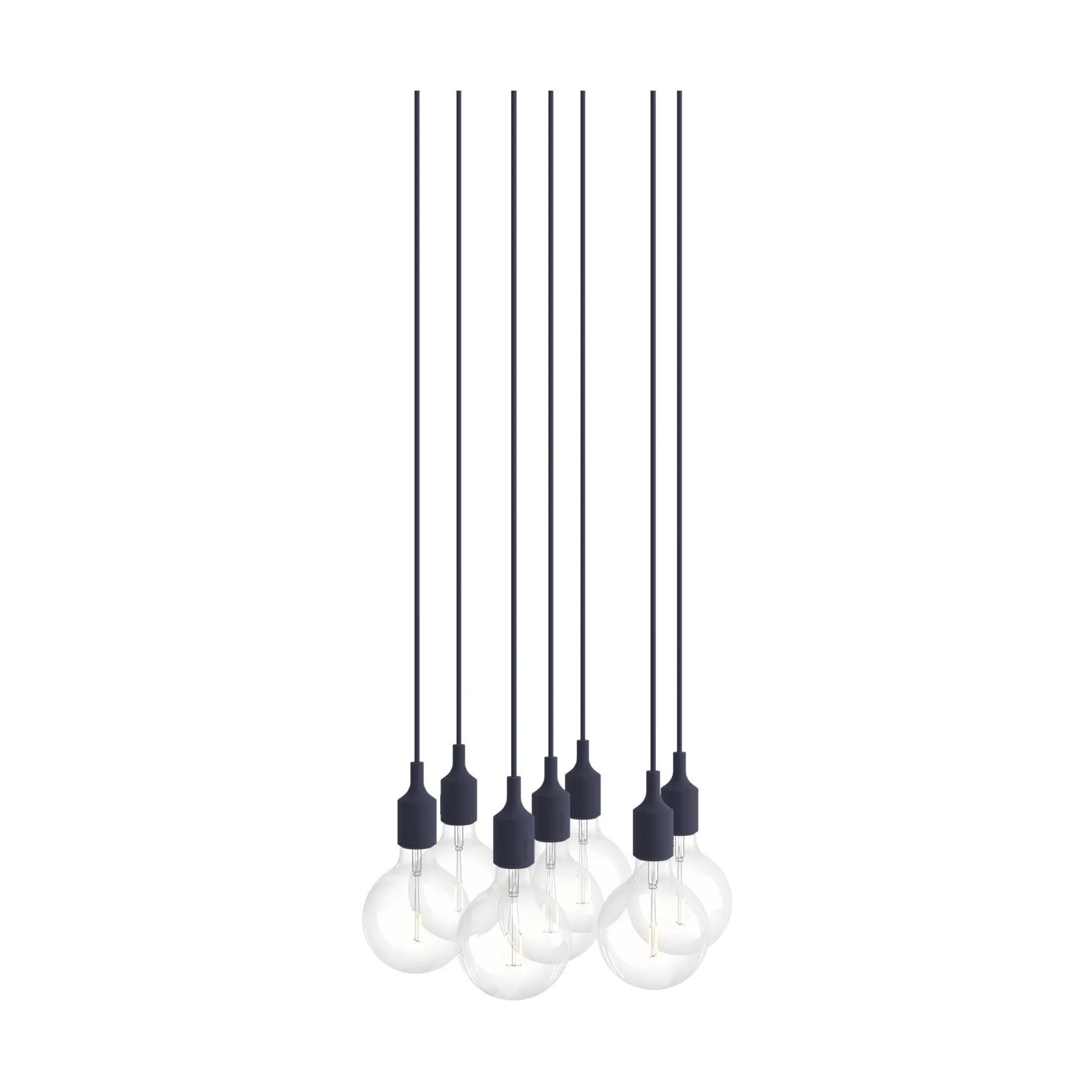 E27 Pendant Cluster 7 pendel, Midnight blue Muuto