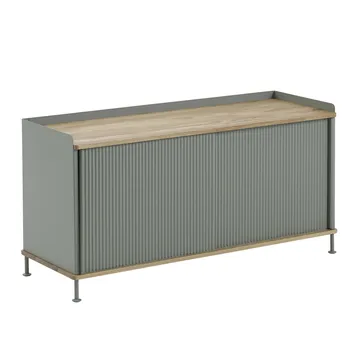 Enfold sidobord lågt 125x45x63 cm - Oak-Dusty green - Muuto