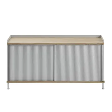 Enfold sidobord lågt 125x45x63 cm - Oak-Grey - Muuto