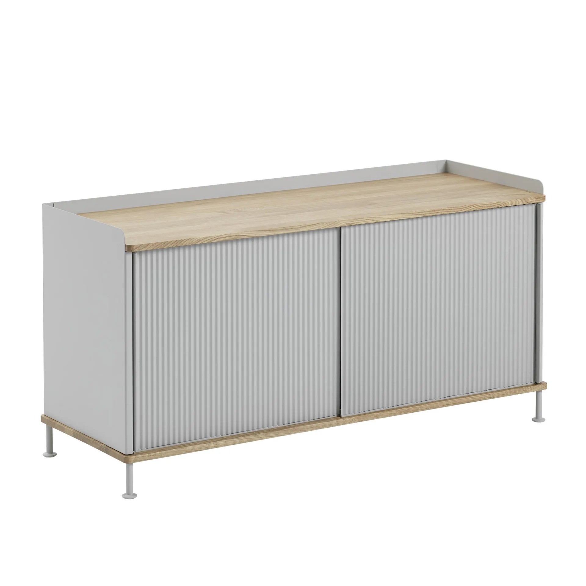 Enfold sidobord lågt 125x45x63 cm, Oak-Grey Muuto