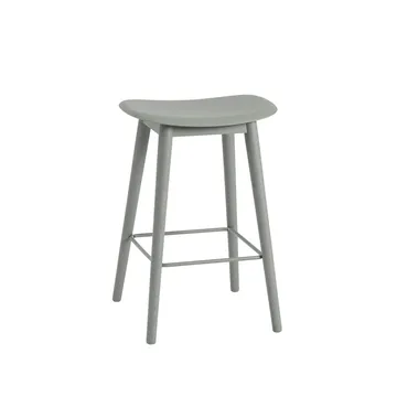 Fiber counter stool barpall 65 cm - Dusty green - Muuto
