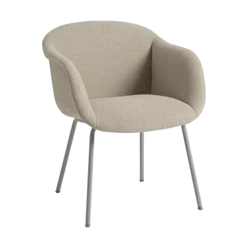 Fiber Soft Armchair tube bas - Ecriture 240/Grey - Muuto