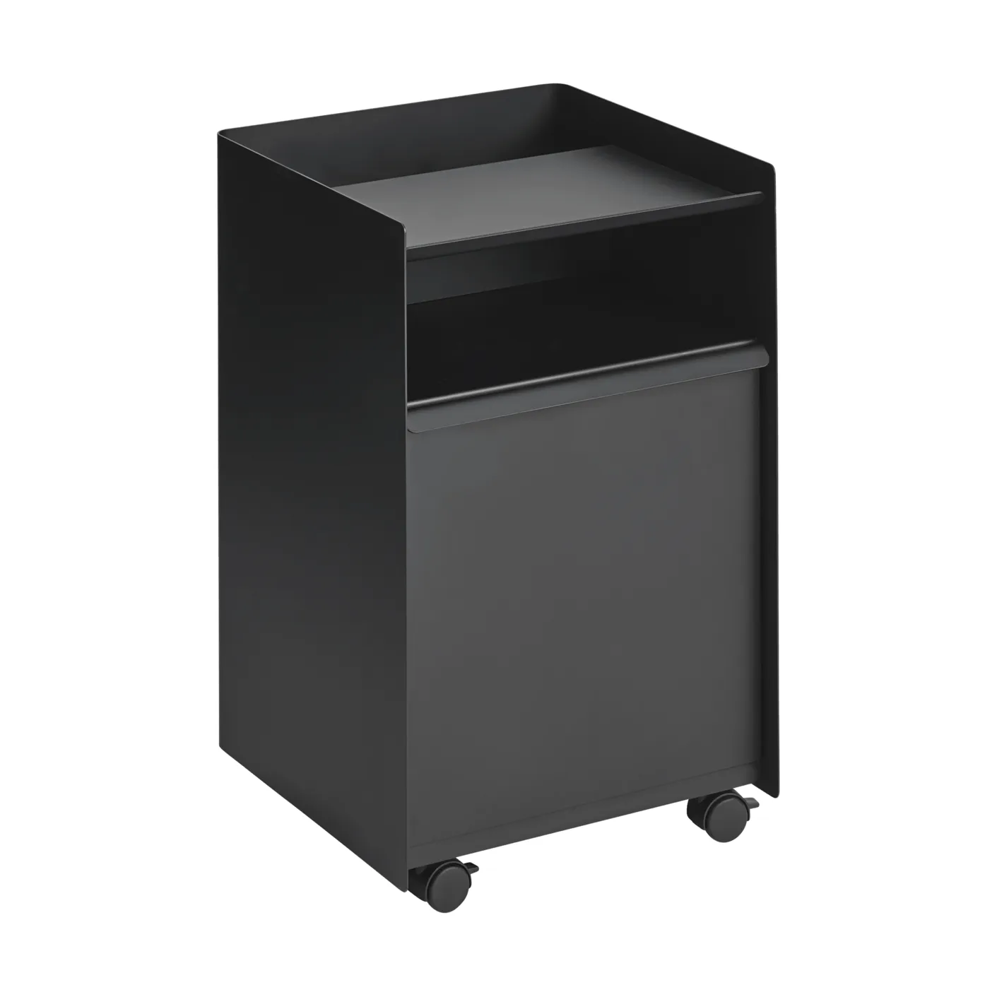 Folded Trolley rullvagn med låda, Black Muuto