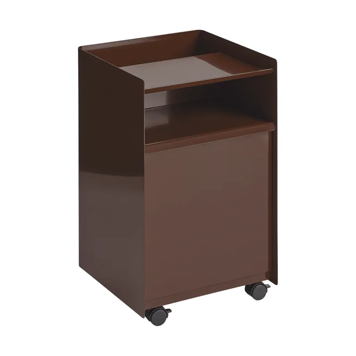 Folded Trolley rullvagn med låda - Dark red - Muuto
