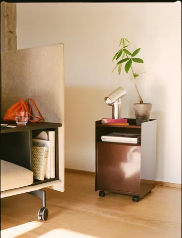 Folded Trolley rullvagn med låda - Dark red - Muuto