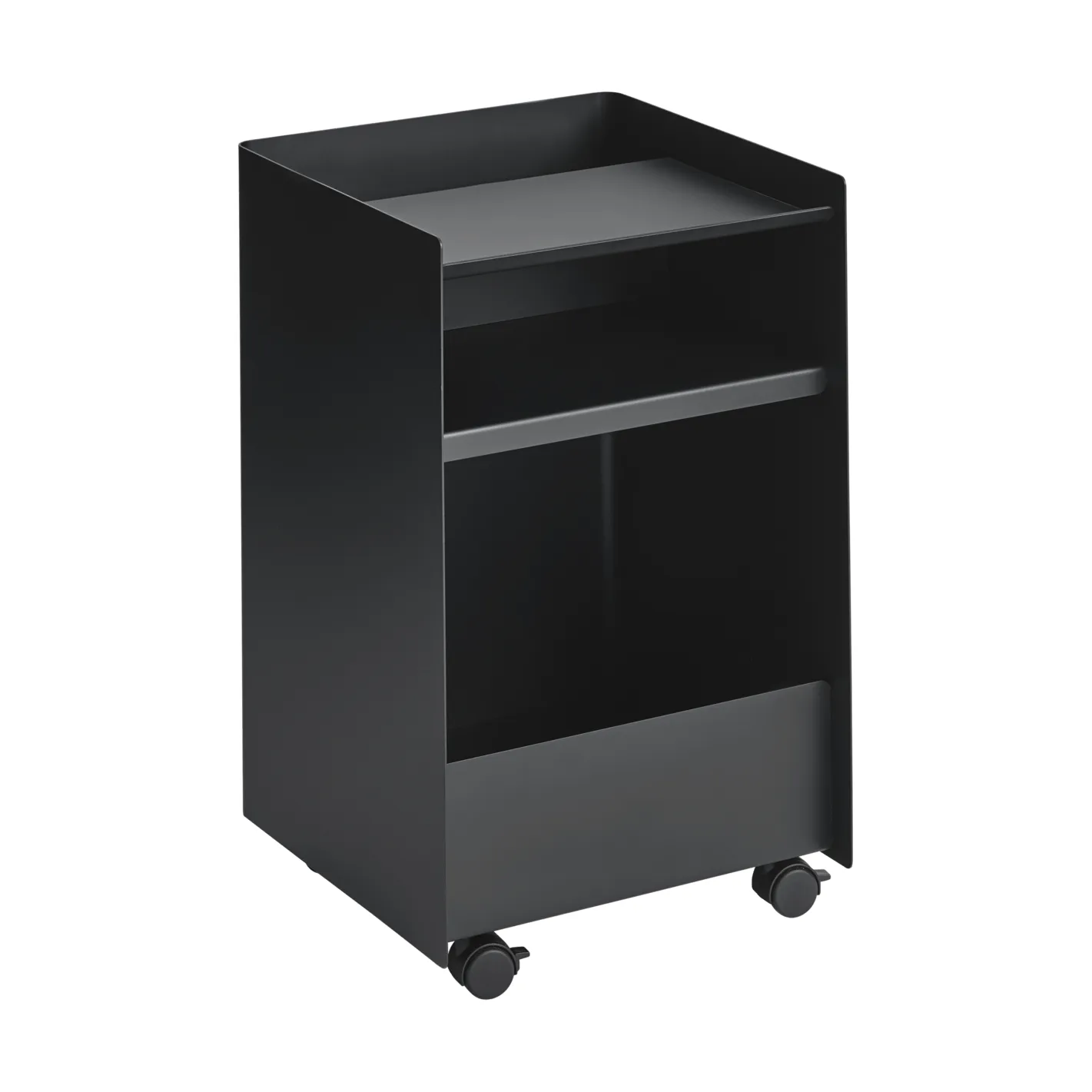 Folded Trolley rullvagn öppen, Black, 37,4x61,5x37,2 cm Muuto