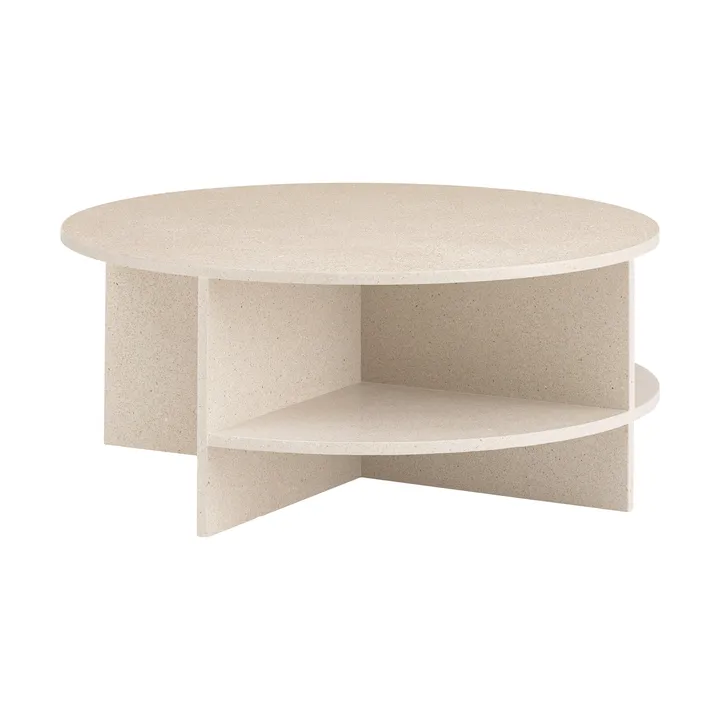 Halves soffbord - Light taupe-terrazzo, Ø85 cm - Muuto