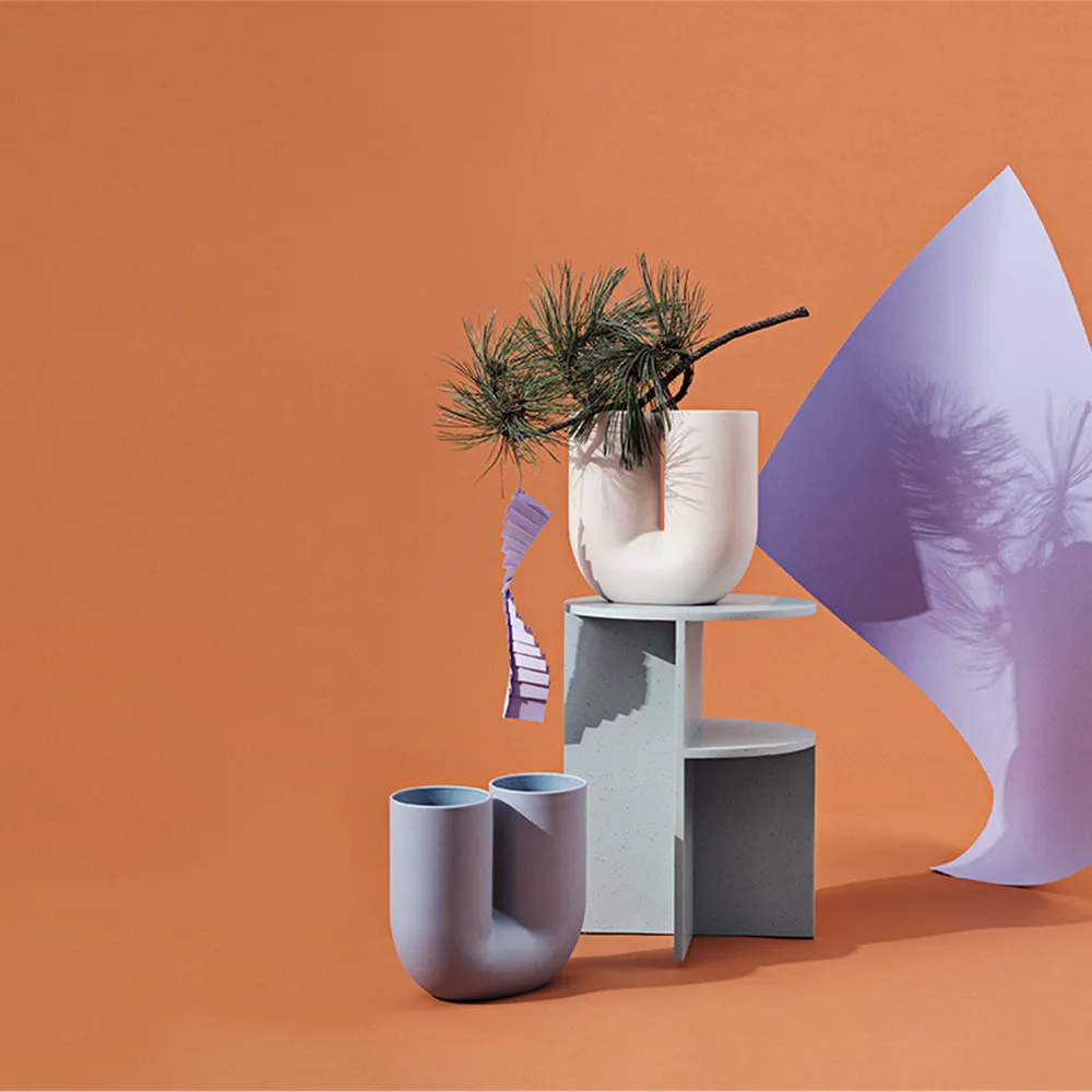 Kink vas 26 cm, Dusty lilac Muuto