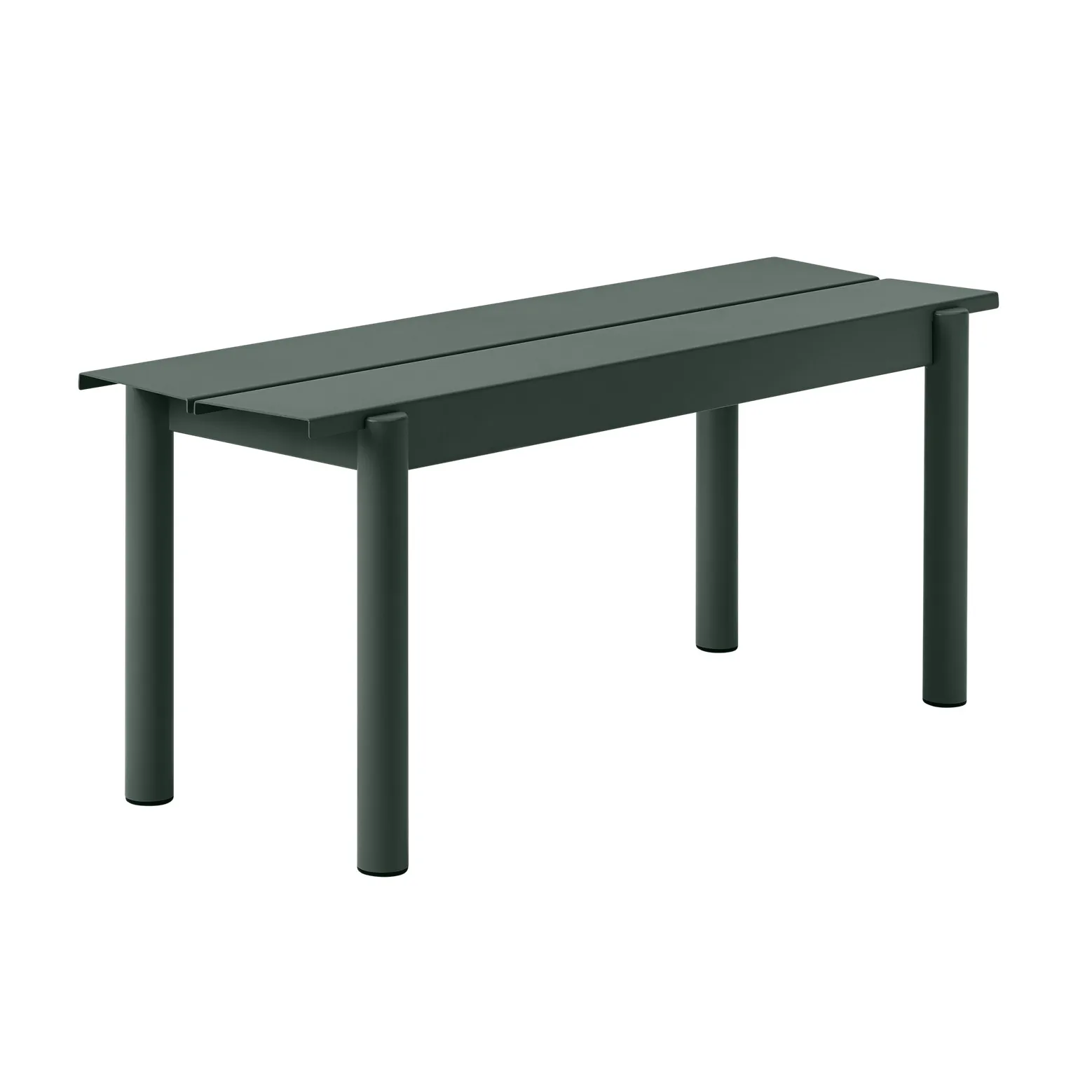 Linear steel bench bänk 110x34 cm, Dark green Muuto