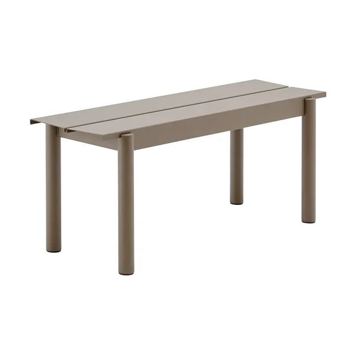 Linear steel bench bänk 110x34 cm - Taupe - Muuto