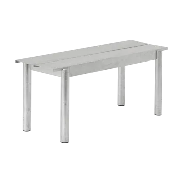 Linear steel bench bänk 110x34 cm - Warm galvanized steel - Muuto