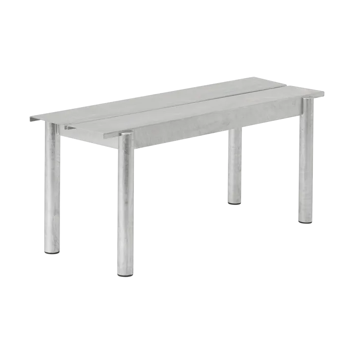 Linear steel bench bänk 110x34 cm - Warm galvanized steel - Muuto