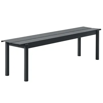 Linear steel bench bänk 170x34 cm - Black - Muuto