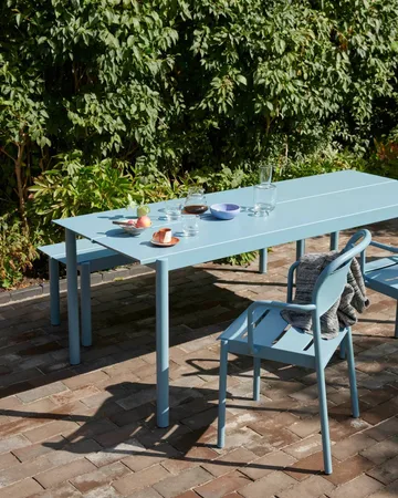 Linear Steel bord 200x75 cm - Pale blue - Muuto