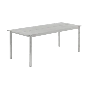 Linear Steel bord 200x75 cm - Warm galvanized steel - Muuto