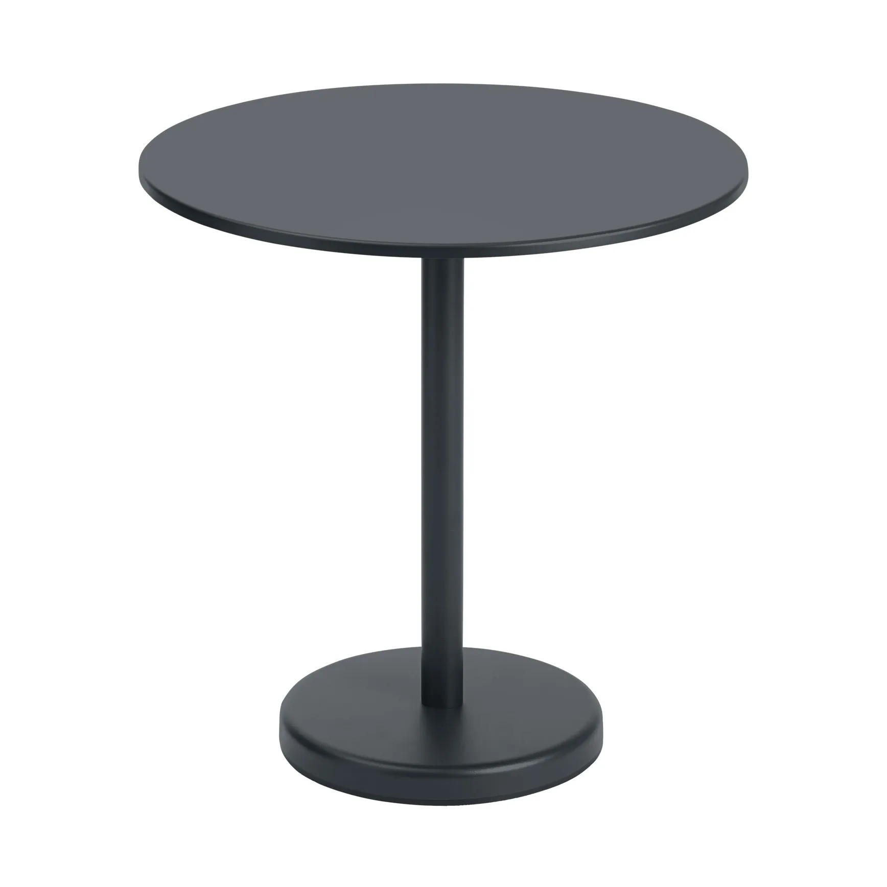 Linear Steel bord Ø70 cm, Black Muuto