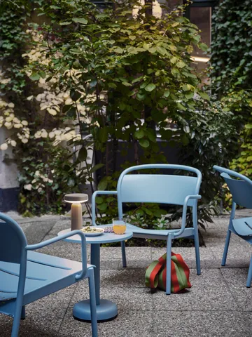 Linear Steel loungefåtölj - Pale blue - Muuto