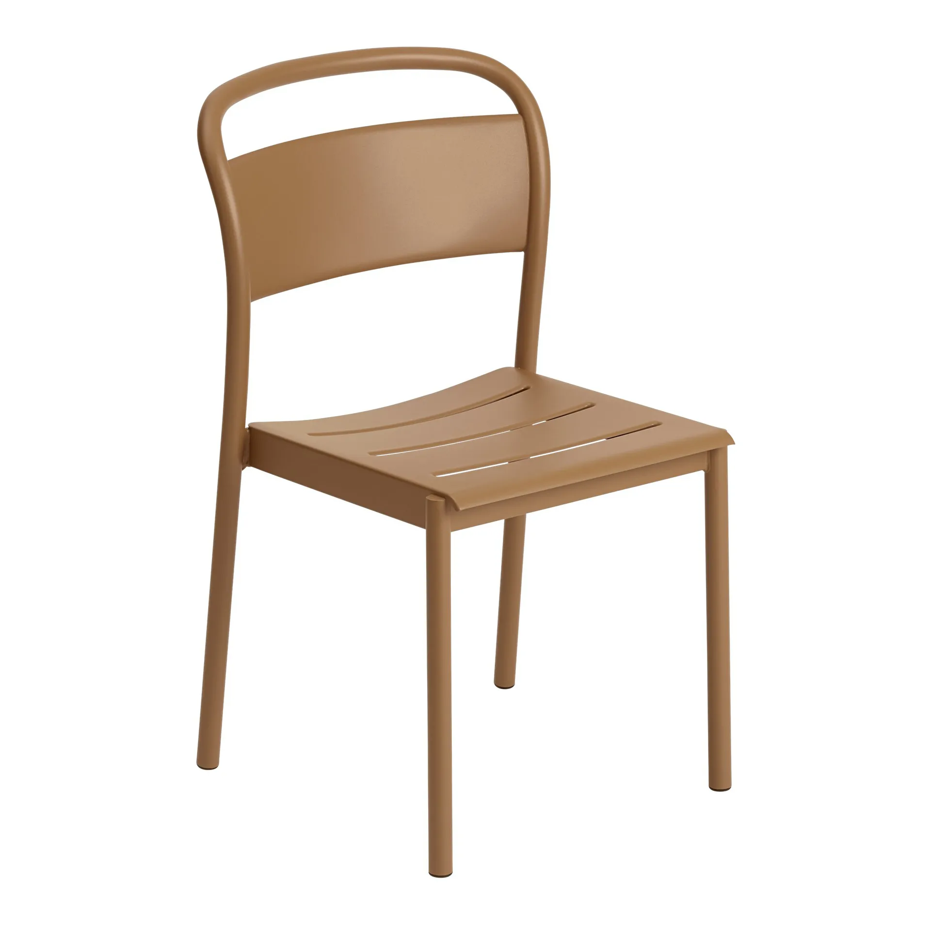 Linear steel side chair stol, Burnt orange Muuto