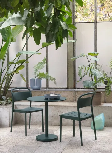 Linear steel side chair stol - Pale blue - Muuto