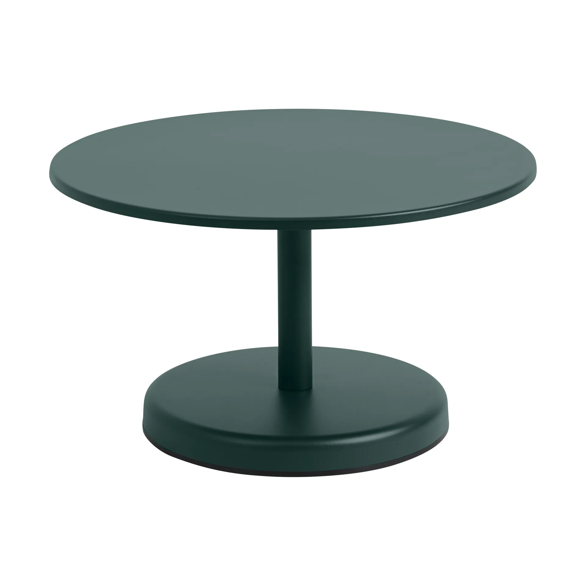 Linear Steel soffbord, Dark green, Ø70x40 cm Muuto